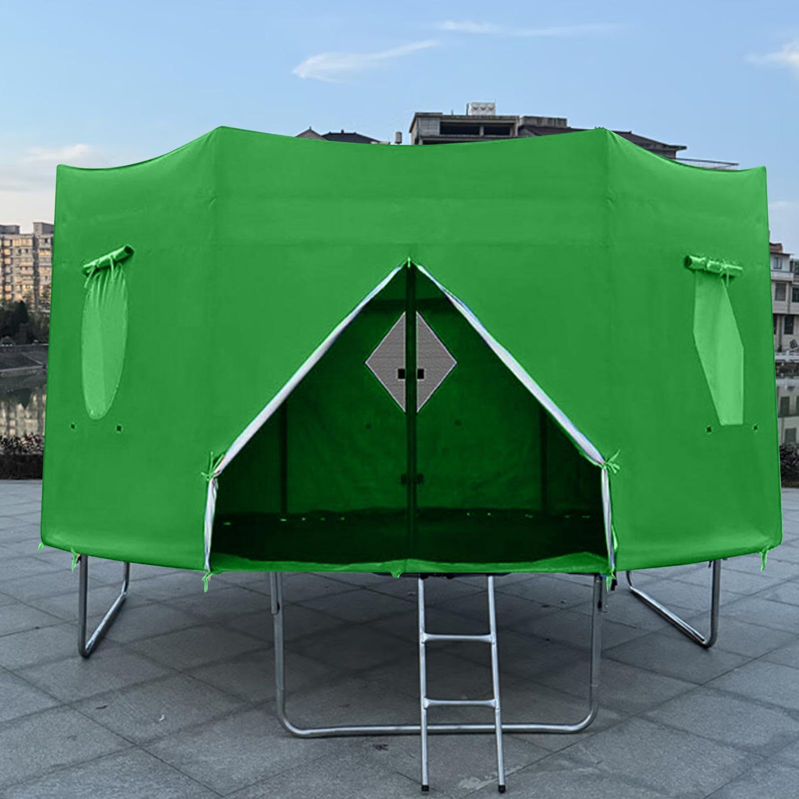 Trampoline Tent, Trampoline Shade, Anti-UV Trampoline Sunshade Trampoline Outdoor, Multipurpose Trampoline Canopy Trampoline Sun for 6 Poles Trampoline
