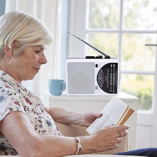 Miniatura 5 de Retro Cassette Player with Auto Reverse, Portable Tape Player AMFM Radio, Digital LED Display, Built in Speaker, Recording Function, Headphone Jack