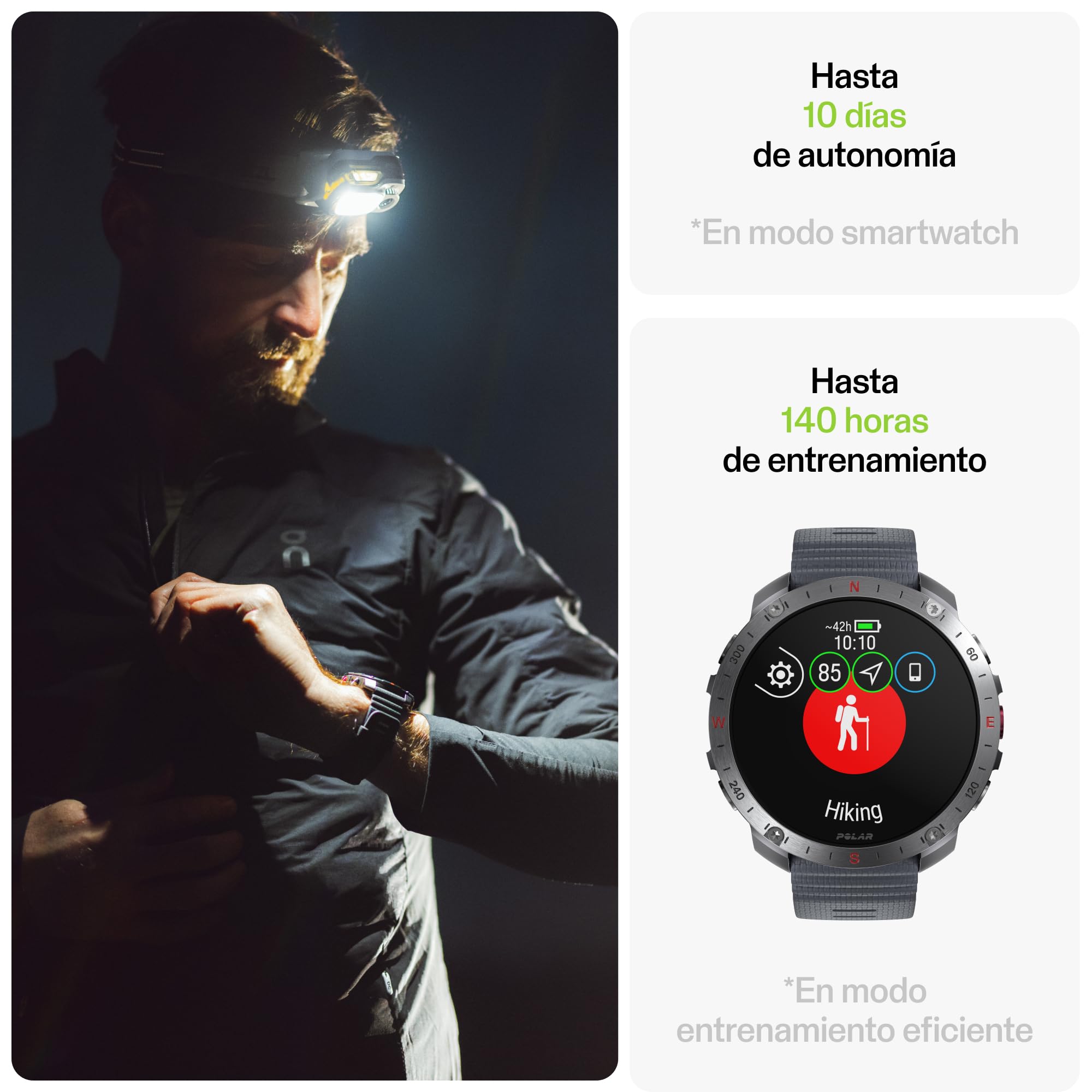 Polar Grit X2 Pro Reloj Outdoor GPS con Cristal de Zafiro