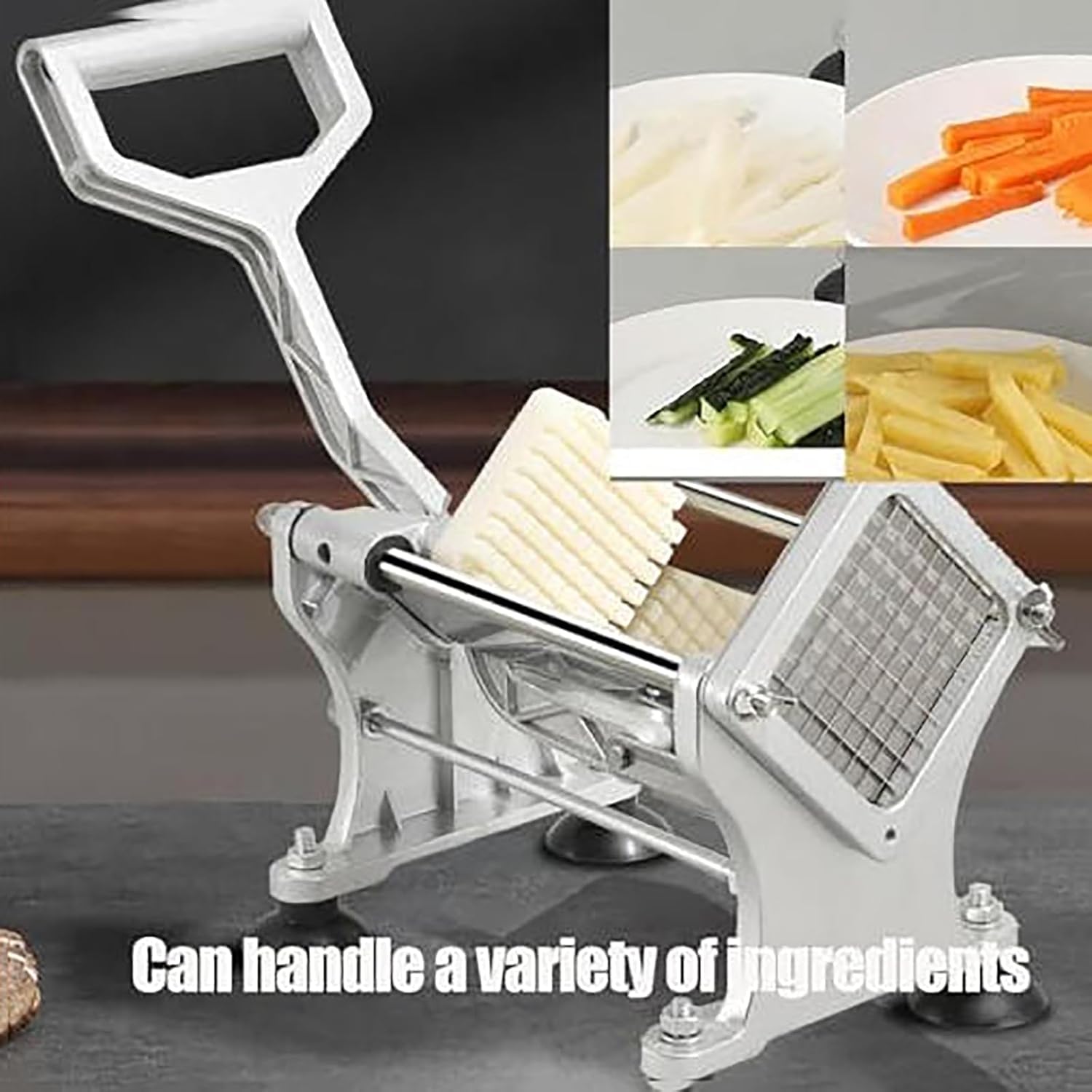 Electric Potato Cutter Machine, French Fry Maker with 7mm, 9mm, 14mm Blades, Push-Pull Design, Ideal for Potatoes, Carrots, Cucumbers - Efficient Vegetable Slicer