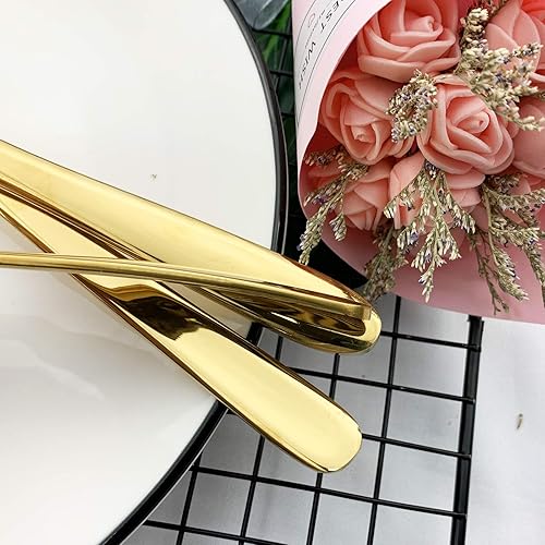 Miniatura 5 de JASHII Servicio de cubiertos de acero inoxidable estilo japonés para 6, utensilios de diseño moderno y elegante, cubiertos con cuchillo de 24