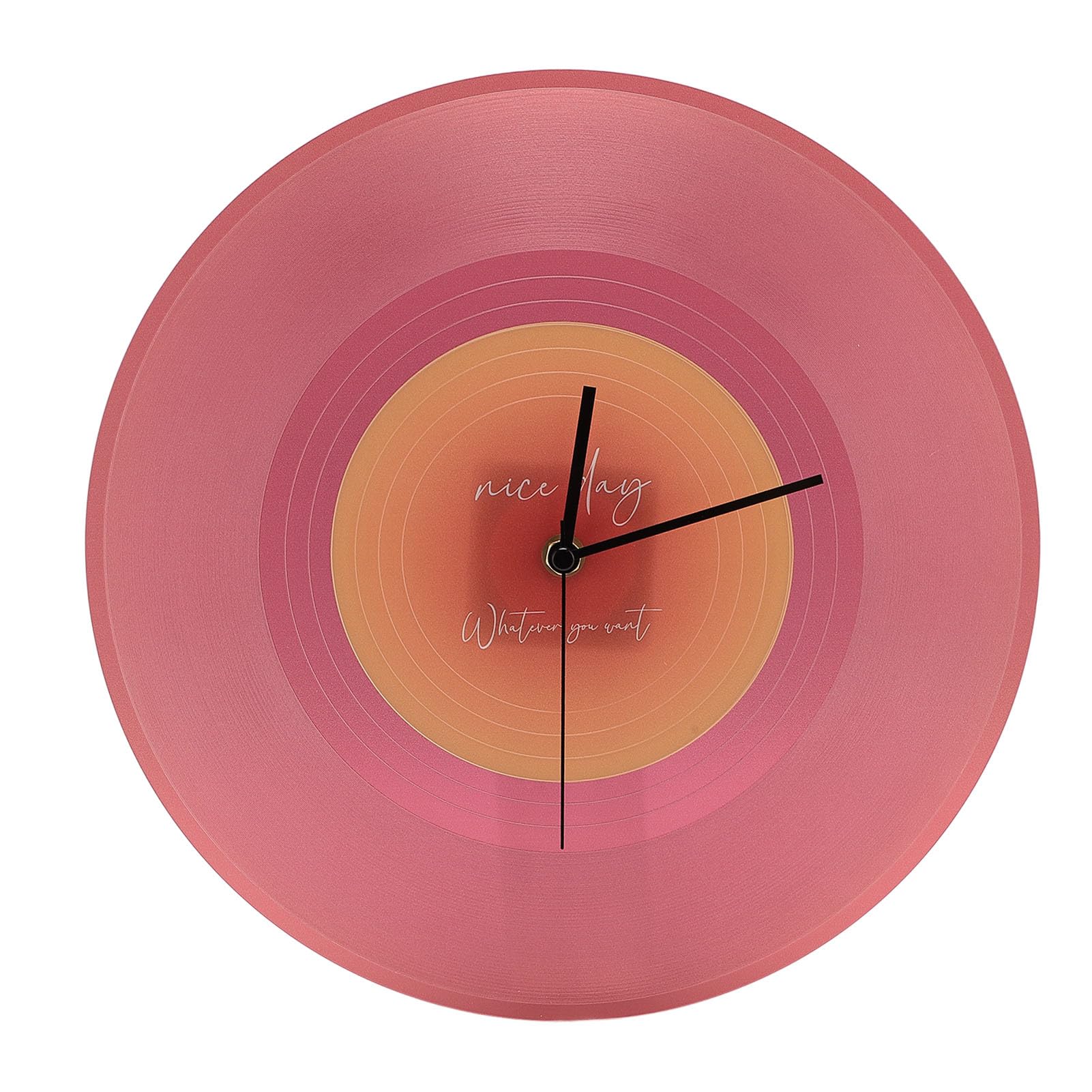 Reloj minimalista grande de 12 pulgadas con esfera roja de pared