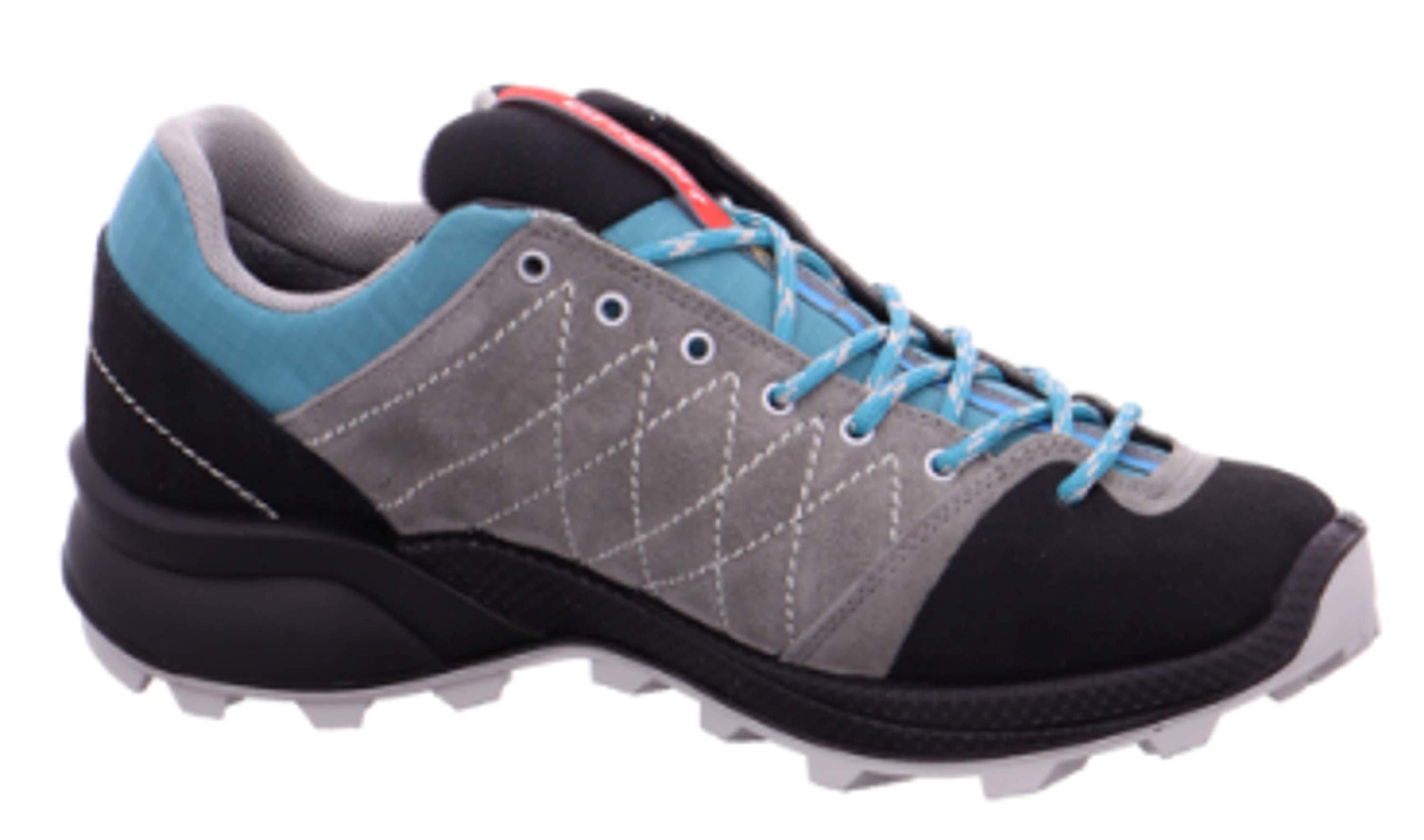 Grisport Scarpe basse in vera pelle, con lacci "Tundra Vesuvio", antracite/turchese