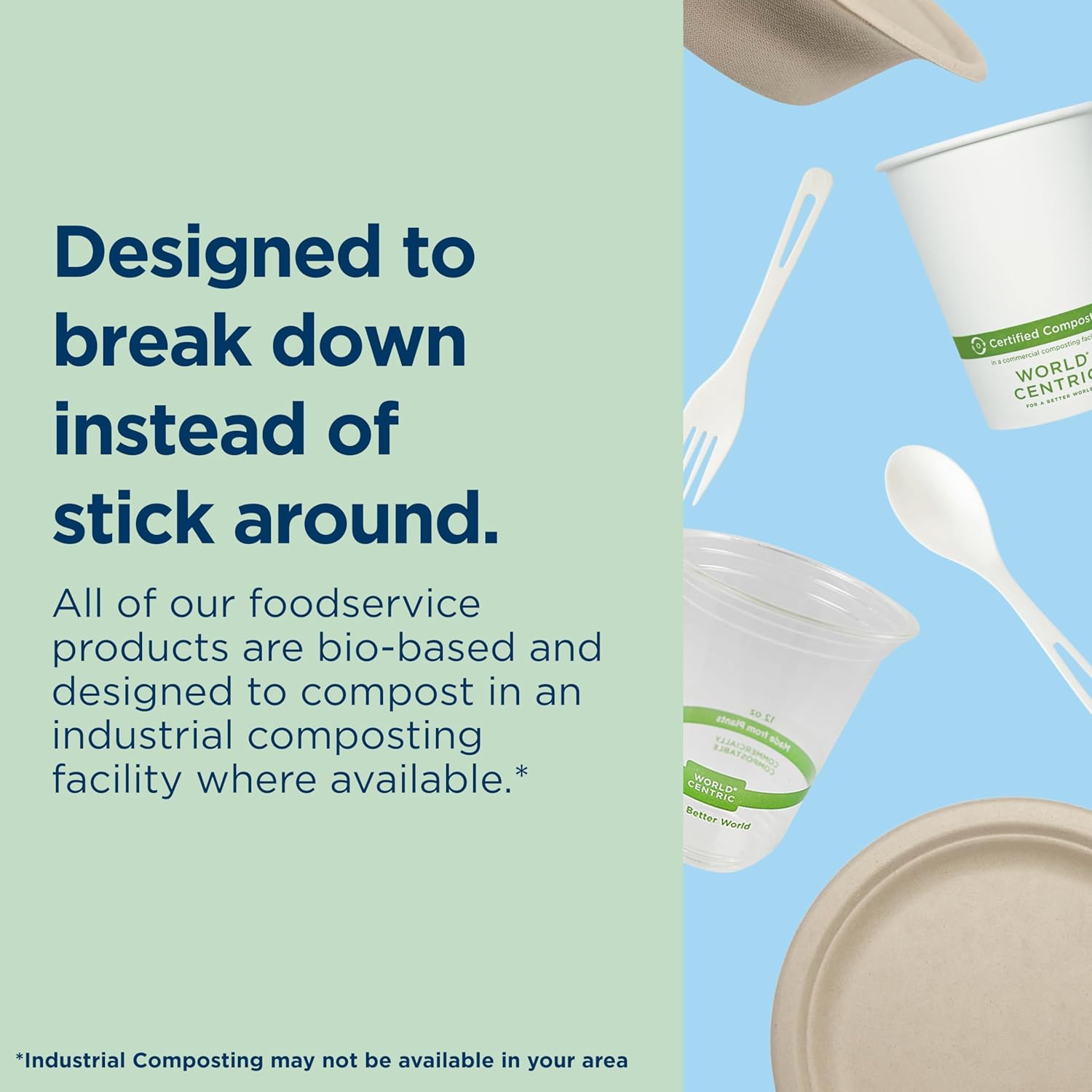 World Centric Compostable NoTree 6" Paper Fork - FSC Certified with a Heat-Tolerant Coating - 1000 Pack - Image 4