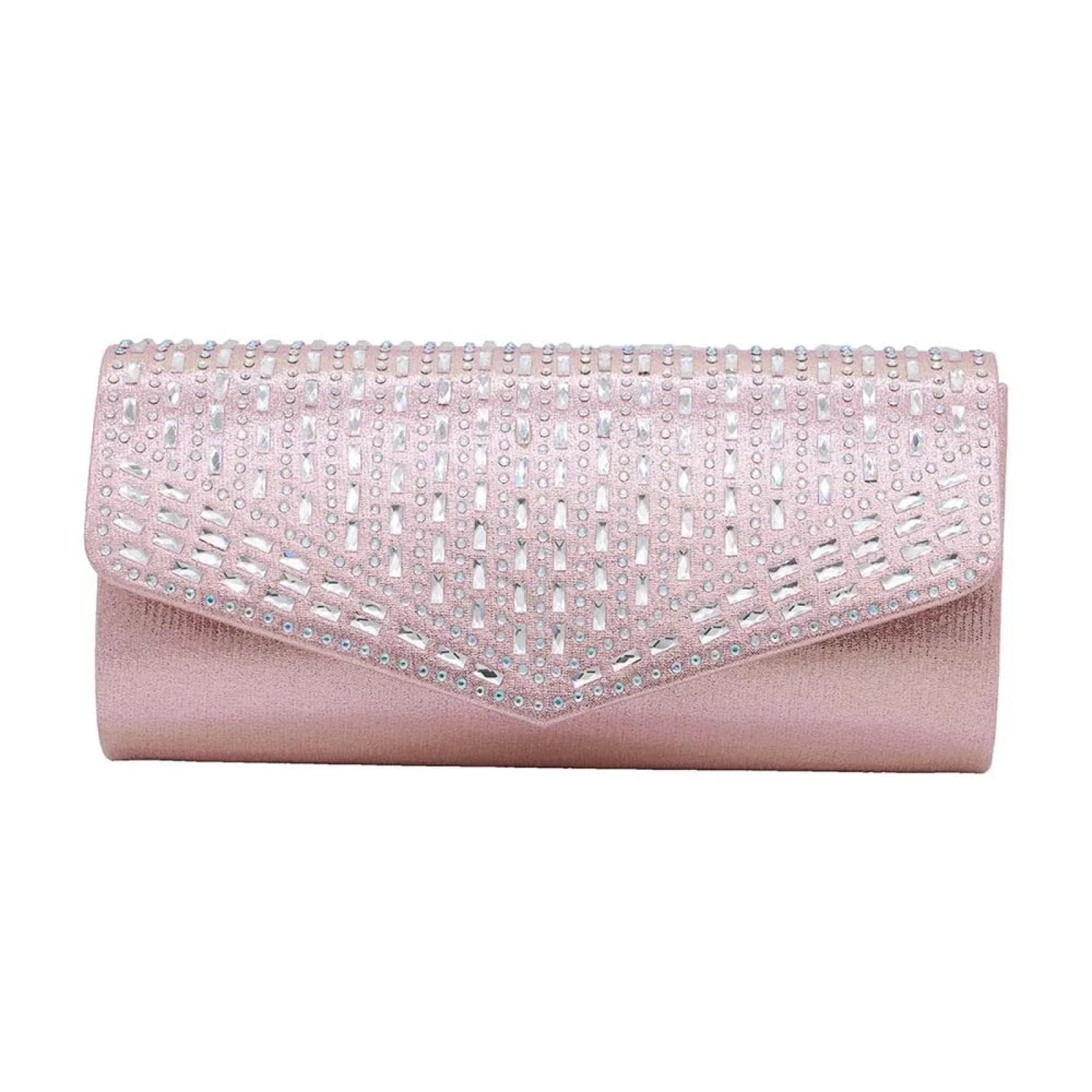 Abendtasche Damen Clutch Mode Kristall Pailletten Abend Clutch Tasche Für Frauen Party Hochzeit Clutches Geldbörse Weiblich Rosa Silber Brieftaschen Tasche Abschluss Ball