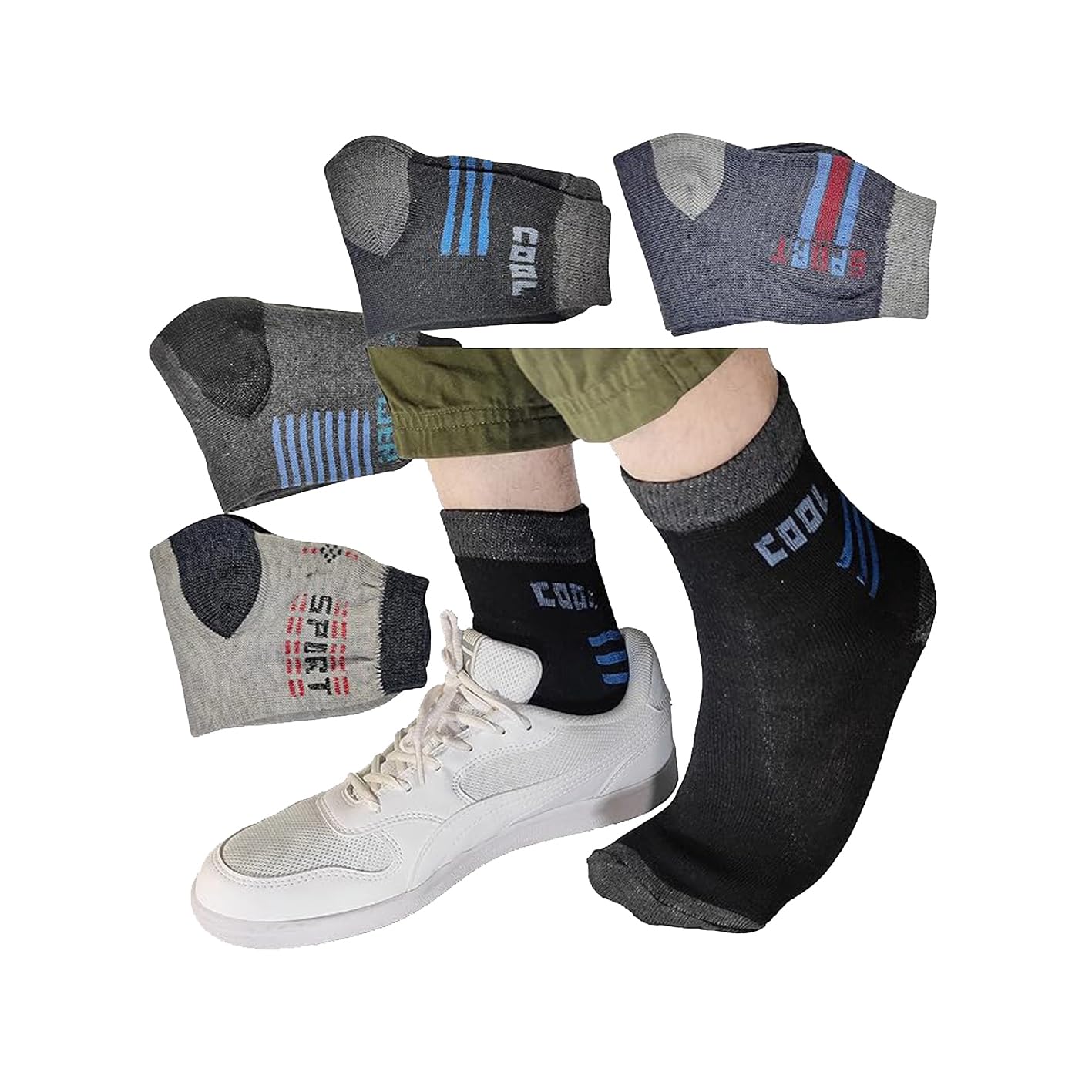 shivaya Poly Cotton Solid Pack Of 3 Socks-picture-30