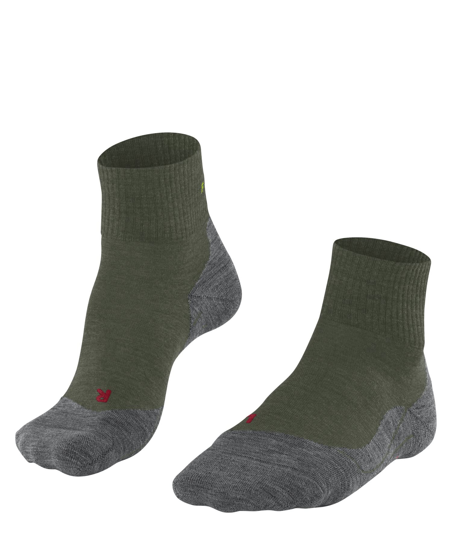 FALKE Men's TK5 Wander Short M Sso Wool Thin Anti-Blister 1 Pair Hiking Socks, Green Herb 7754, 9.5-10.5