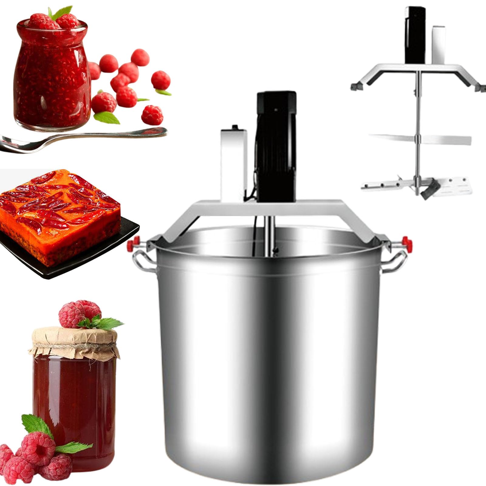Mezclador de alimentos automático comercial, agitador de salsa de control inteligente para hacer mermelada, salsa y condimentos, varios tamaños para cocinar y mezclar eficientemente