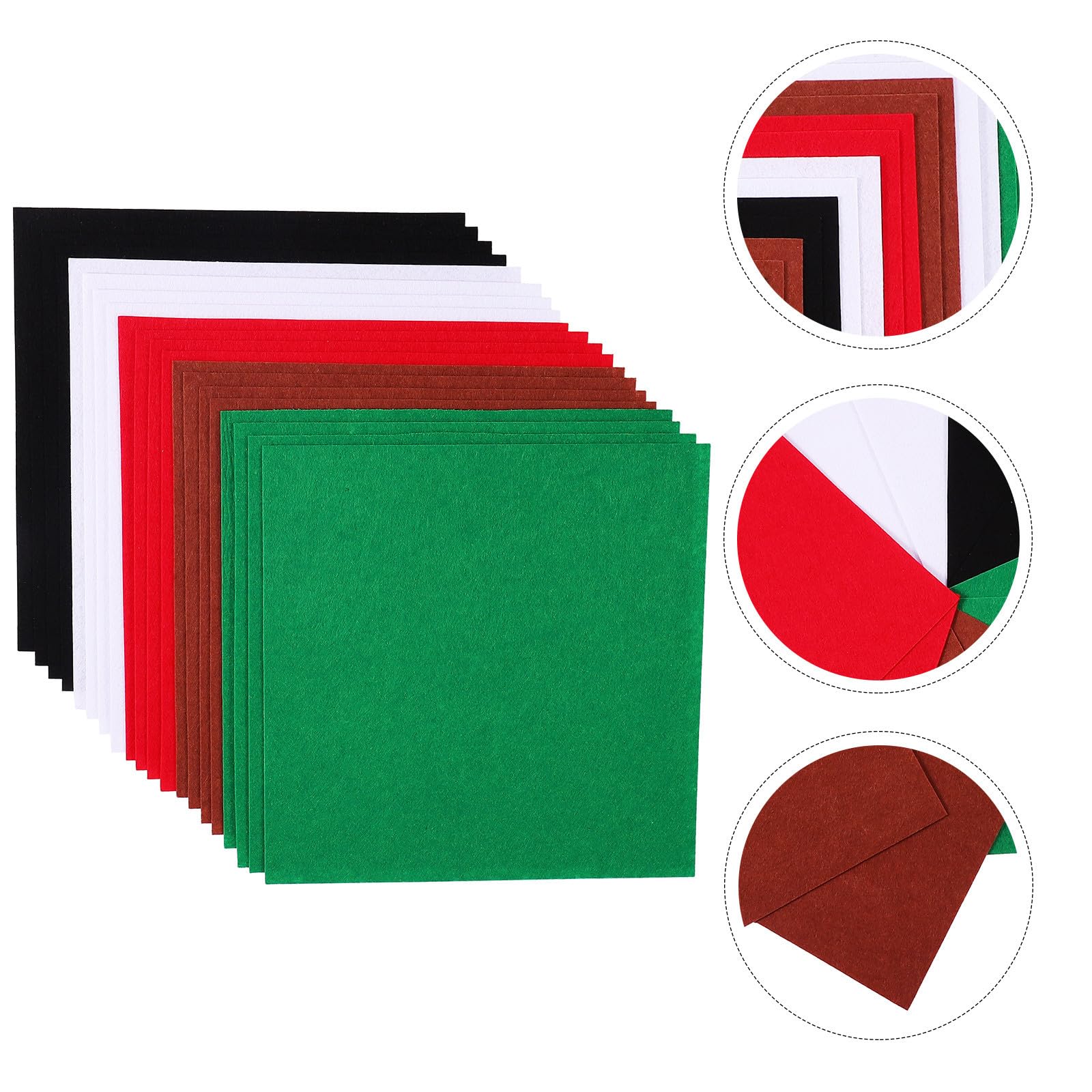 SHINEOFI 60 STK Weihnachtsvlies Kinder DIY Material dekoratives Patchwork Patchworkstoff weihnachtsbasteln Weihnachts basteln Stoff Patchwork Filzstoff selber Machen Nicht gewebt