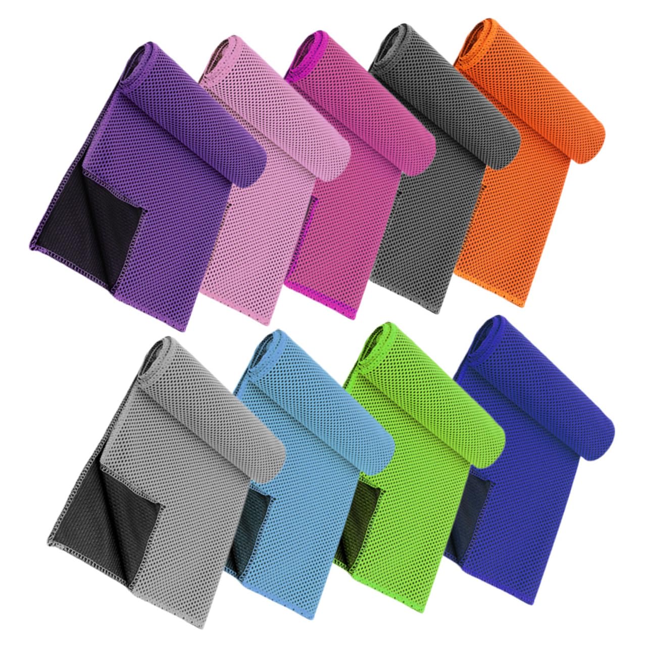Toyvian Toallas Deporte Gimnasio de Fibra de Poliéster, Absorbentes Secado Rápido, Lavables a Máquina, 9 Piezas, para Entrenamiento y Uso Diario Color Aleatorio
