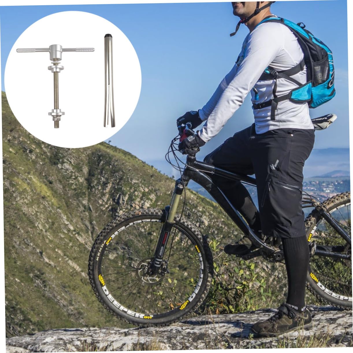 Toddmomy Herramienta de Instalación y Desmontaje para Pedalier y Auriculares de Bicicleta, Aleación de Aluminio y Acero Inoxidable, Diseño Integrado,