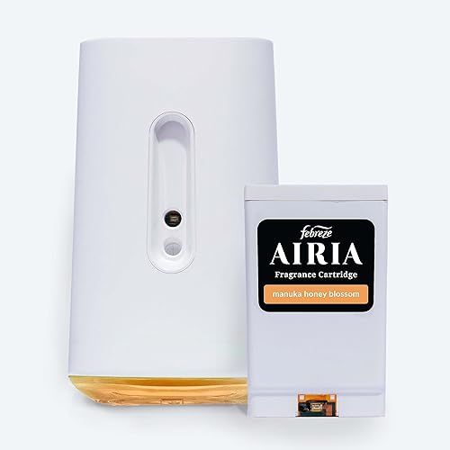 NEW-AIRIA by Febreze - Kit de iniciación de difusor de aroma inteligente, WiFi y control por aplicación, aromaterapia, ideal para dormitorios y