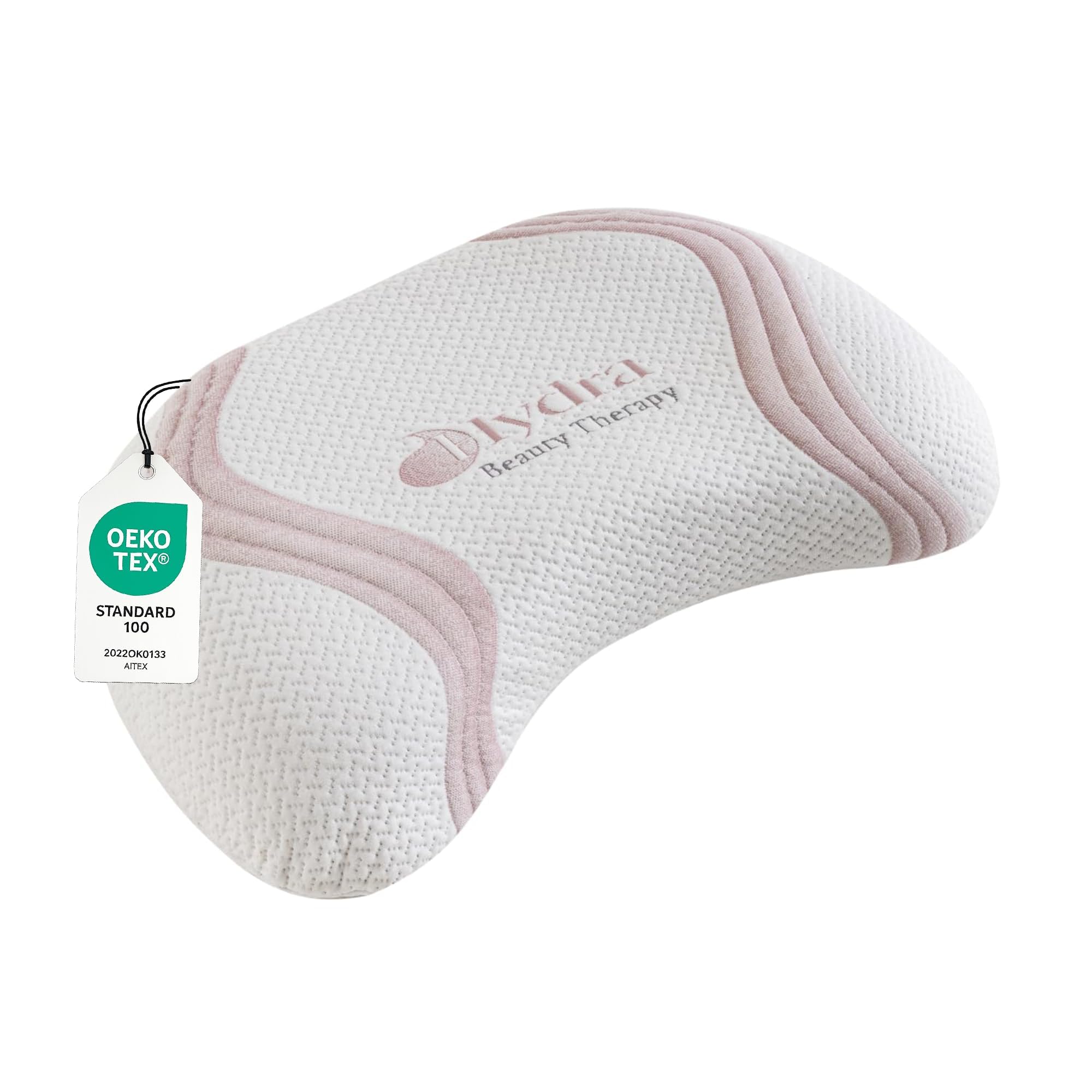 Almohada de belleza de espuma viscoelástica para dormir, 68 x 35 x 7 + 2 cm, almohadilla de extracto de Hydra, almohada viscoelástica, almohada ergonómica para el cuello, cojín de apoyo