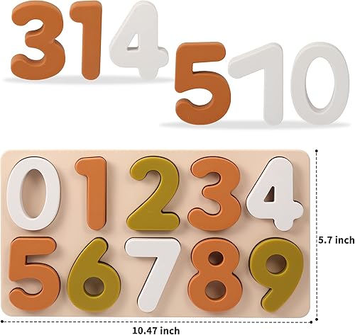 Miniatura 2 de Rompecabezas de silicona para niños pequeños Montessori Learning Number Toy Board para bebés y niños pequeños, juguetes regalos para niños pequeños