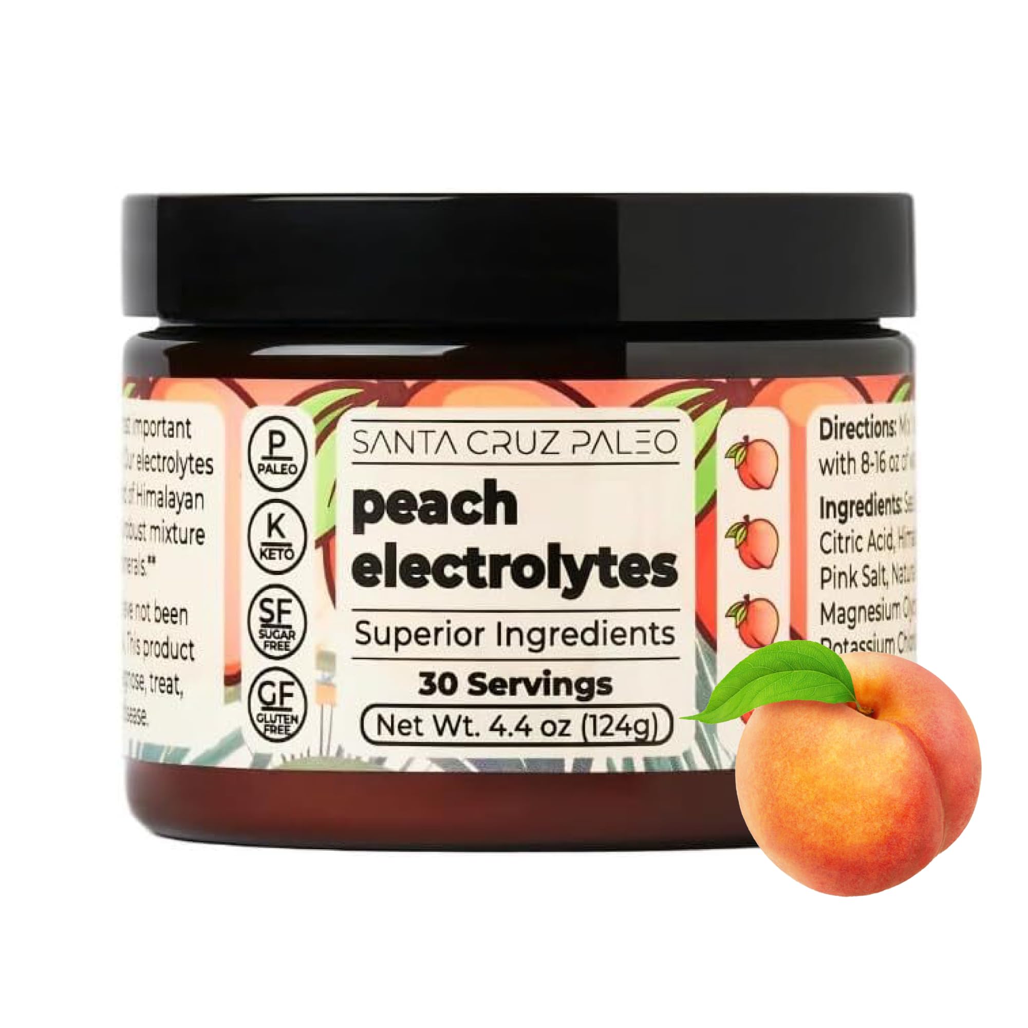 Santa Cruz Paleo Electrolyte Powder Peach
