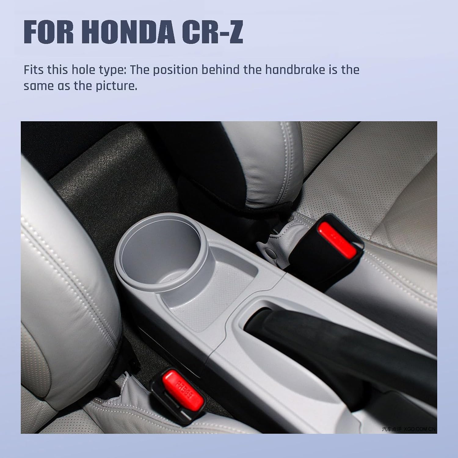 YJYWZH Car Armrest Box for Honda CR-Z CRZ CR Z Accessories Center Console Leather Arm Rest Double-Layer Storage Space with Cup Holder (Black Thread)