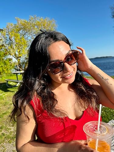 Miniatura 2 de FEISEDY Lentes de sol polarizados para mujer, marco de color elegante y moderno para mujer, protección UV400 B2760