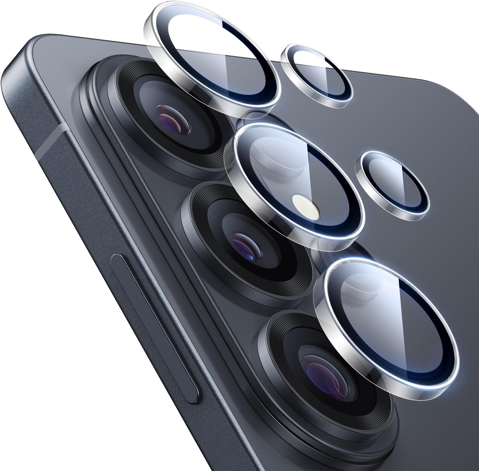 ESR for Samsung Galaxy S23 Ultra Camera Lens Protector, Samsung S23 Ultra Accessories, Scratch-Resistant Ultra-Thin Tempered Glass with Aluminum Edging, Galaxy S23 Ultra Case Friendly, 1 Set, Clear