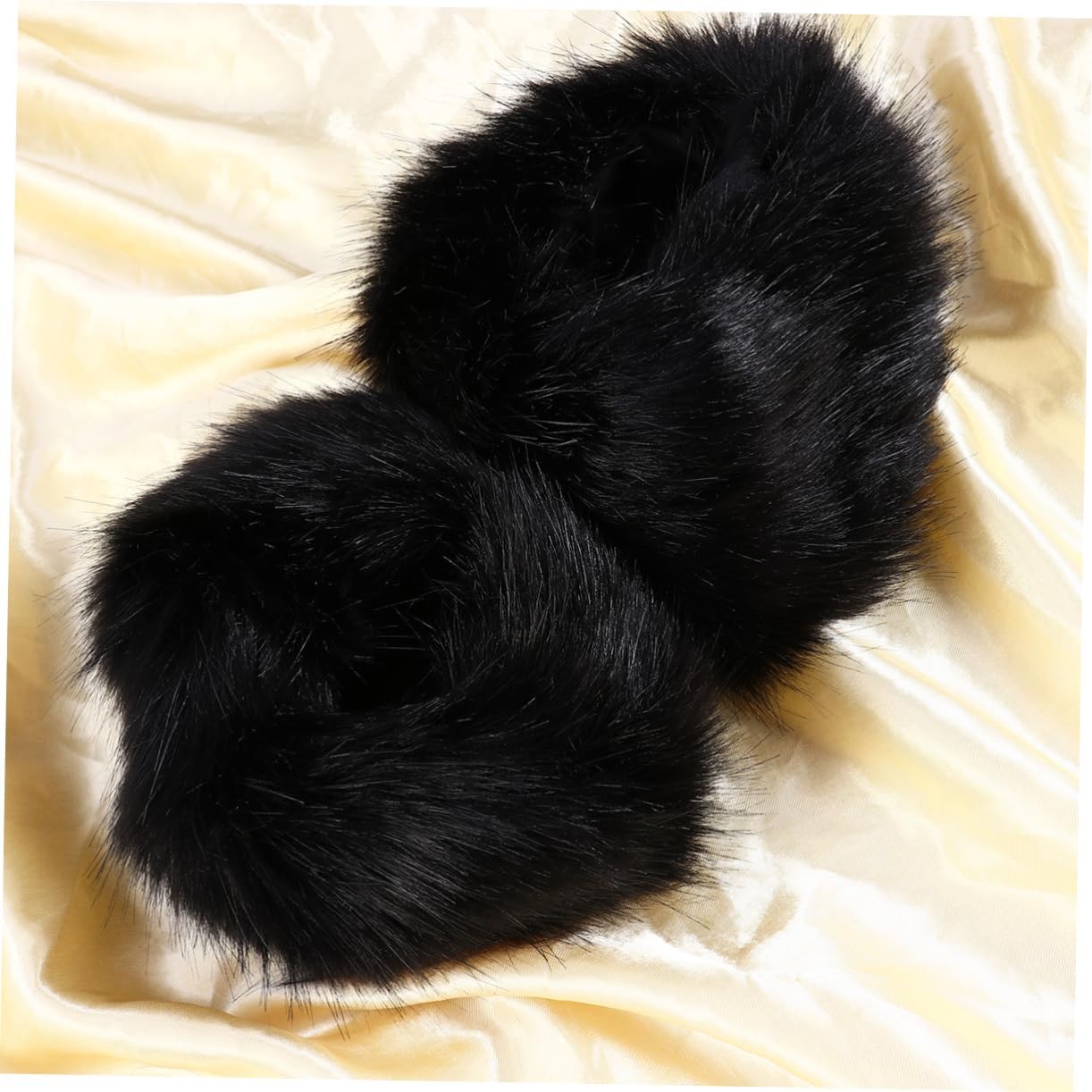 Faux Fur Arm Warmers for Women Cuff Band Wrist Warmers Elastic Furry Wrist Cuffs for Costumes and Parties One Size