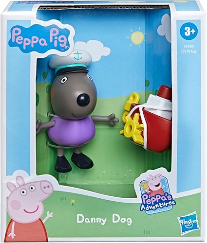 Miniatura 3 de Peppa Pig - Figura de perro Danny de Peppa's Adventures con pequeño barco