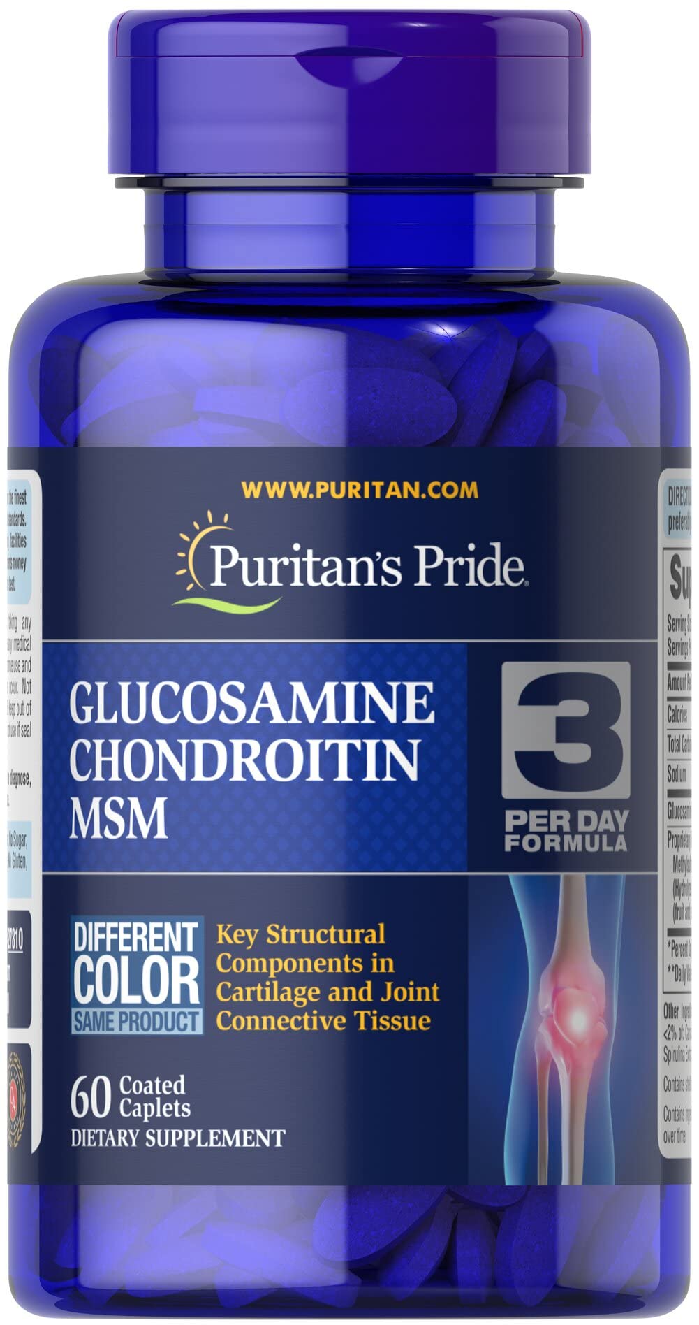 Puritan's PrideDouble Strength Glucosamine Chondroitin MSM Joint Soother 60 Cap