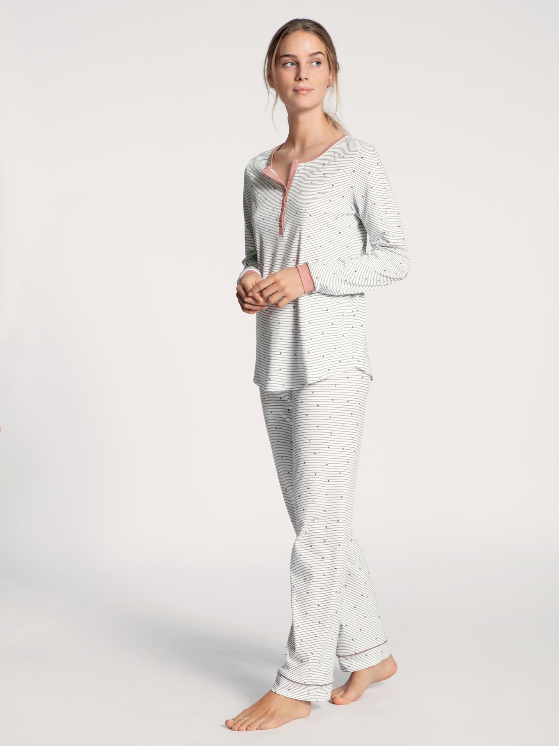 Calida Pyjama Manches Longues boutonné Sweet Dreams 100% Coton Interlock
