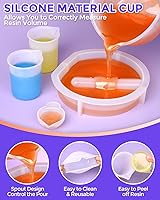 Vista 6 de INCLY Kit de resina epoxi transparente de 2 galones, suministros de resina de fundición y revestimiento para fabricación de joyas, mesas de río