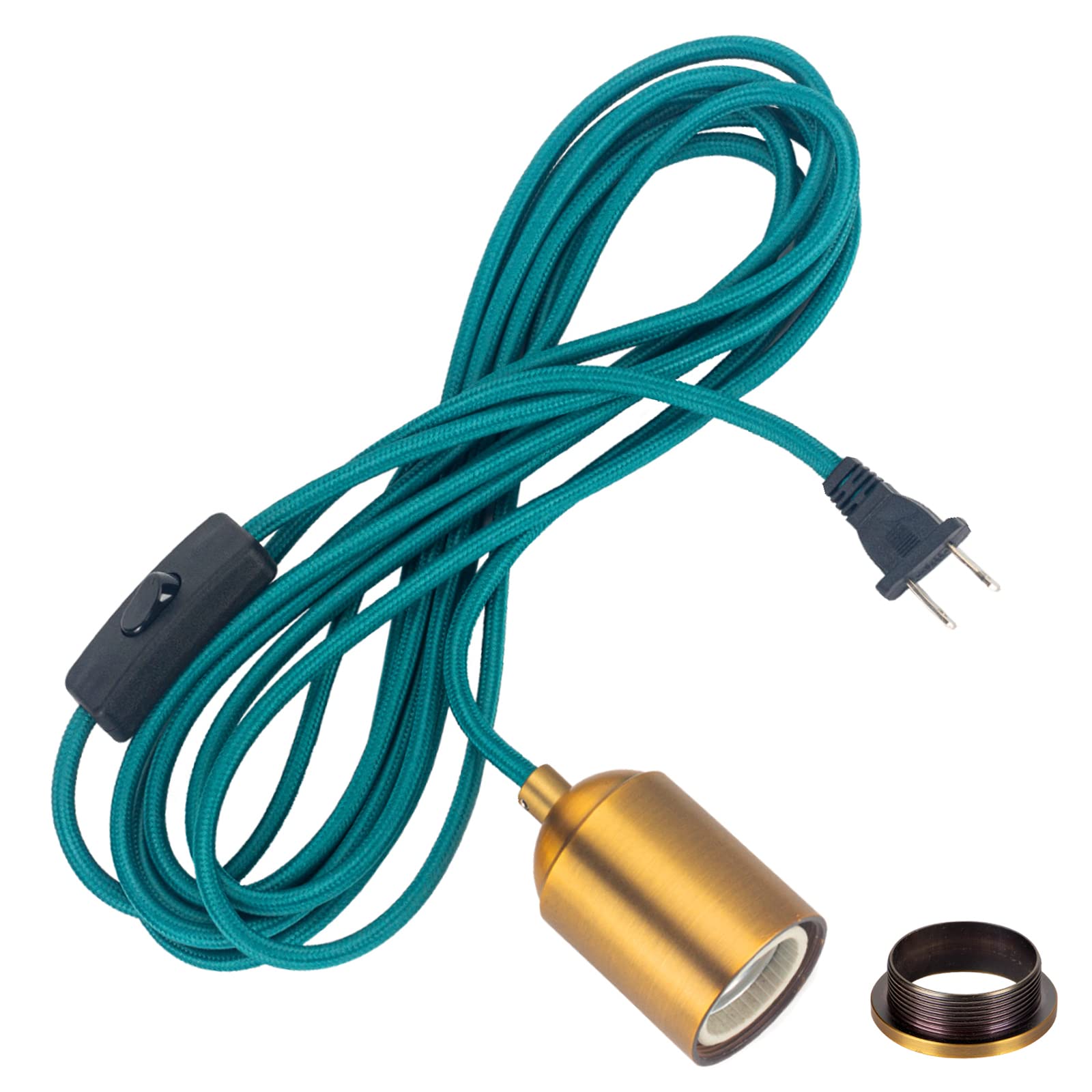 Black Swag Lamp Kit - 15FT Plug-In Pendant Light -7 Black Swag Lamp Kit - 15FT Plug-In Pendant Light -7