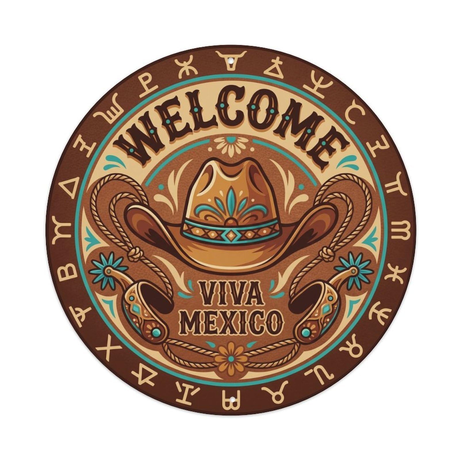 Vintage Welcome Ranch Entrance Metal Tin Sign Plaque