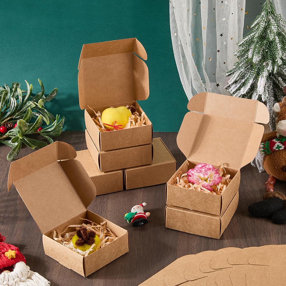 Amazon.com: PandaHall 50pcs Kraft Gift Boxes Square Presentation