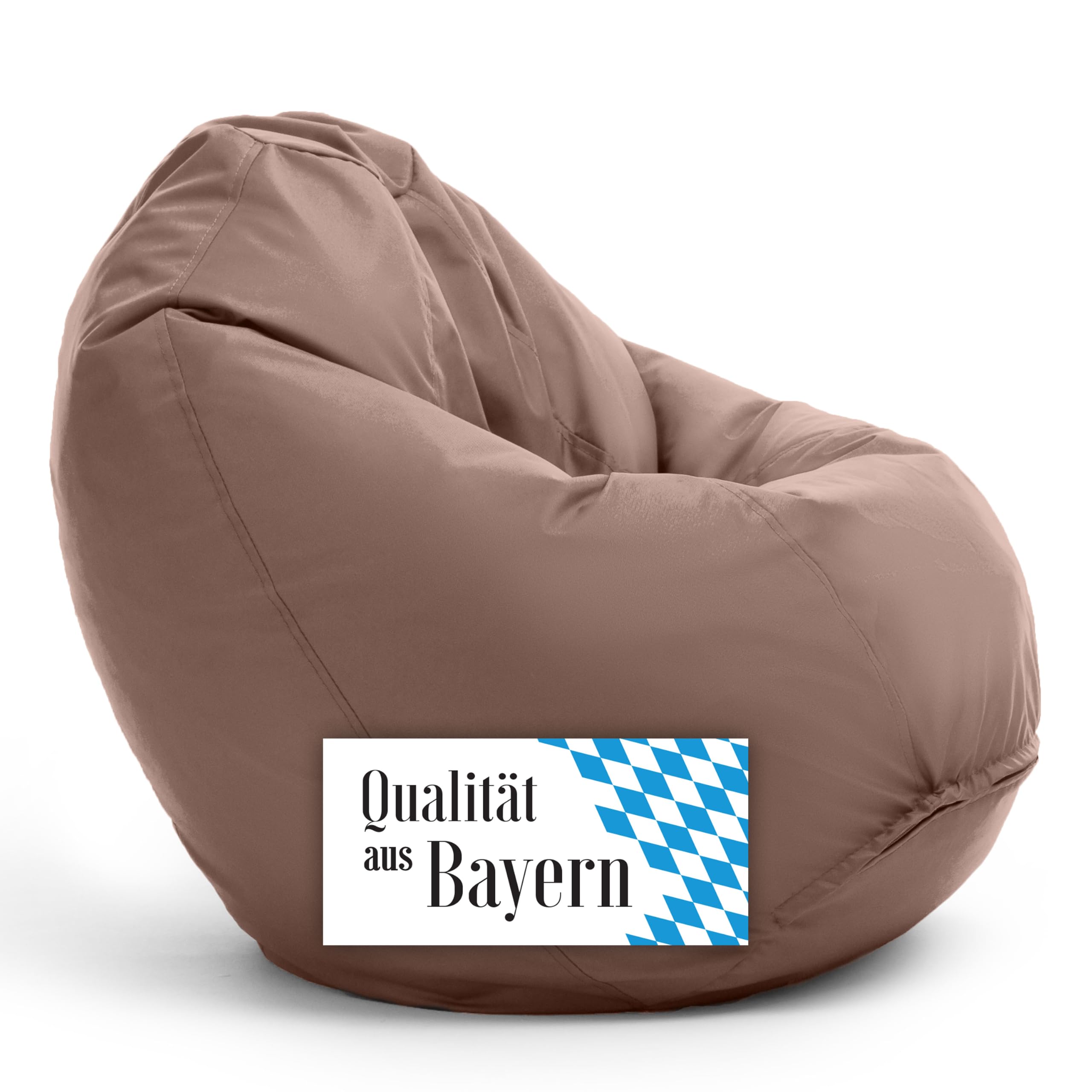 Bruni Kinder-Sitzsack Classico S in Hellbraun – Sitzsack mit Innensack für Kinder, Abnehmbarer Bezug, lebensmittelechte EPS-Perlen als Bean-Bag-Füllung, aus Deutschland