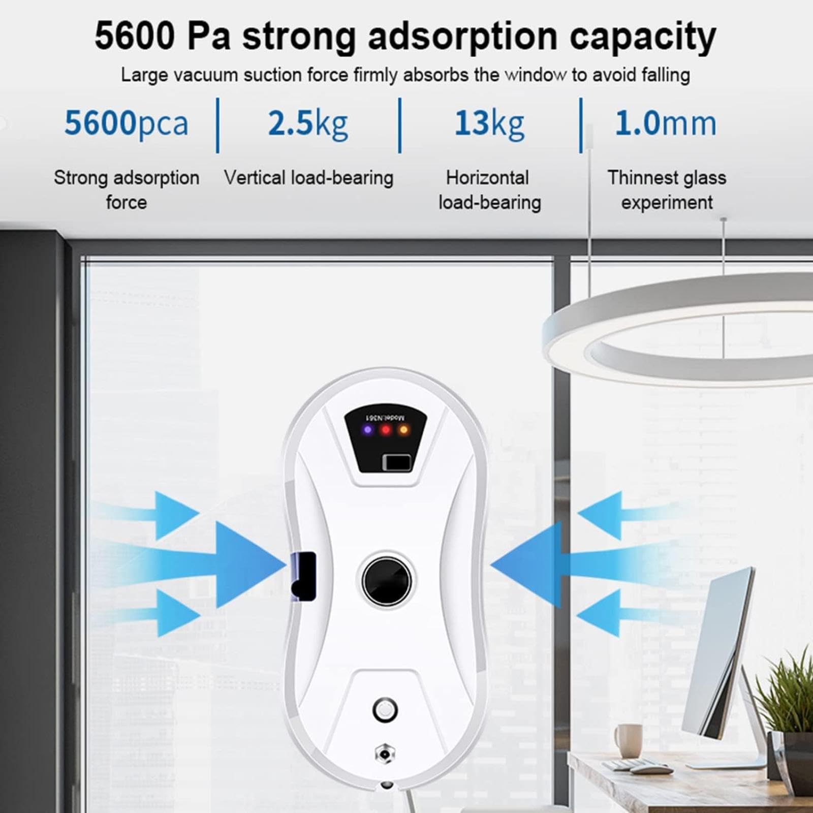 Robot limpiador de ventanas, aspiradora inteligente con spray de agua automático, robot de limpieza de vidrio con control remoto