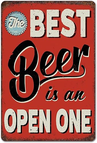Miniatura 1 de Letrero de metal con texto en inglés "The Best Is An Open" para garaje, hogar, bar, decoración de pared (234)