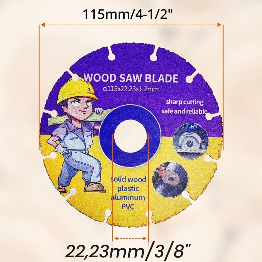 Disco de corte 115 mm amoladora angular multi rueda hoja sierra metal duro para madera contrachapado caucho plásticos