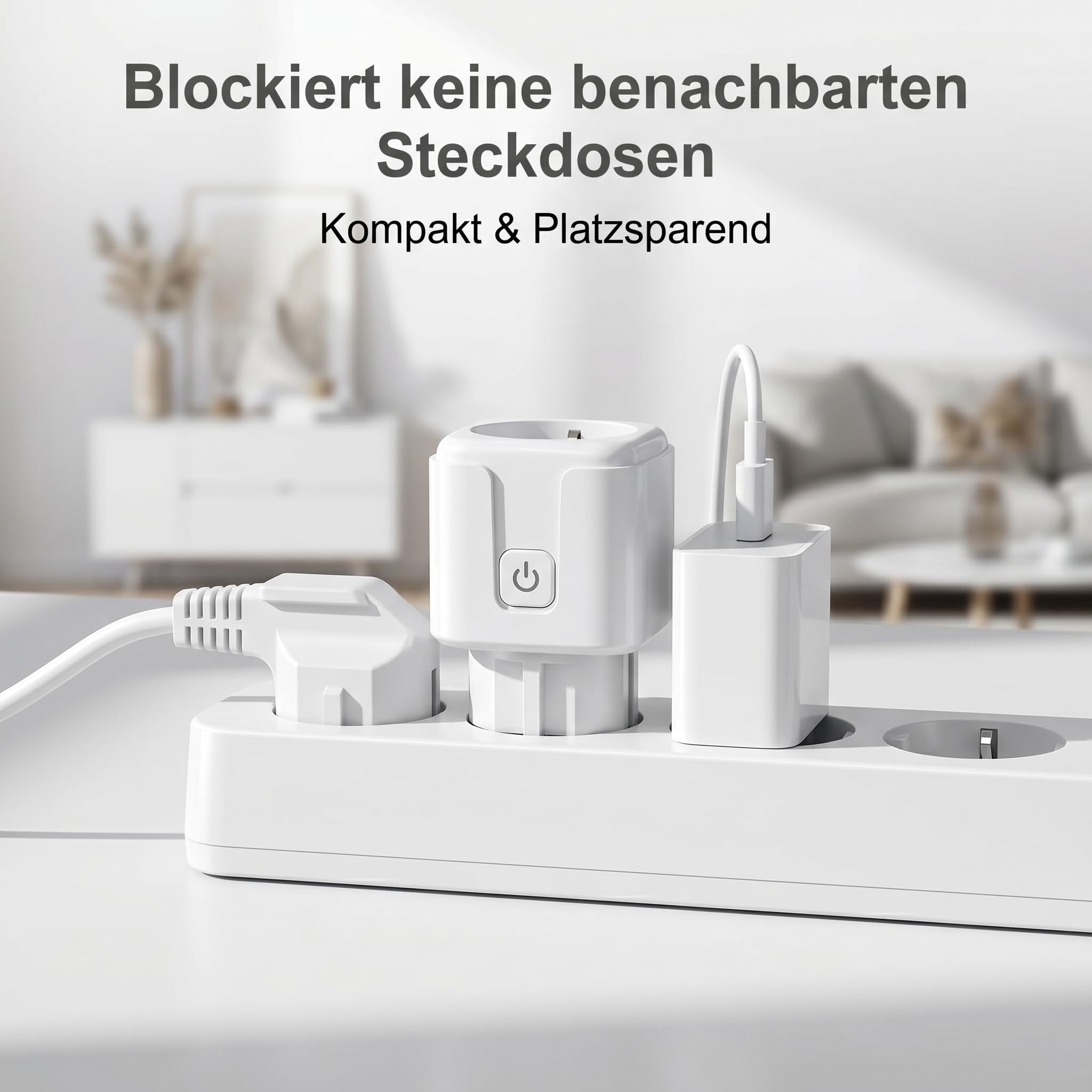 Matter Smart Steckdose 16A mit Strommessung, Kein Hub erforderlich
