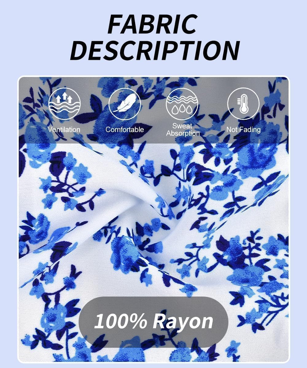 TIYOMI Women Plus Size Dress Boho V Neck Short Sleeve Beach Maxi Dresses Floral/Stripe/Leaves/Lemon XL-5XL - Image 6