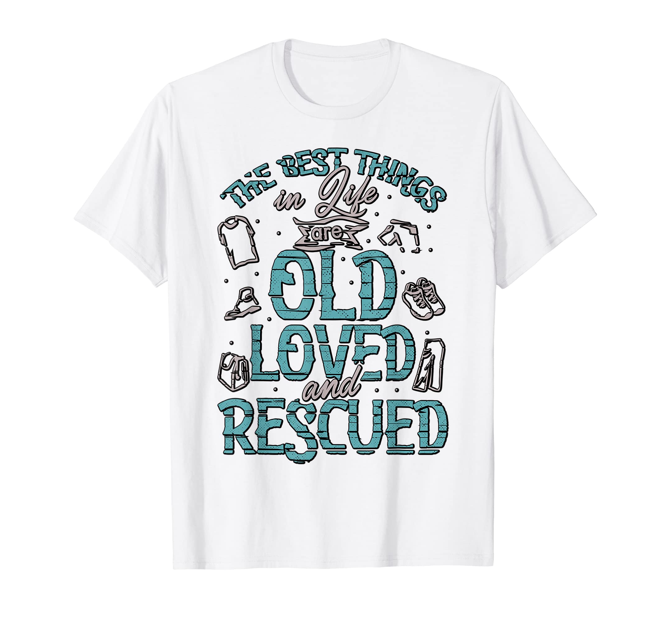 Funny Thrifter Junking Second HandThrifting Thrift Store Shop The Best Things In Life T-Shirt