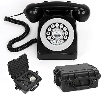 Audio Guest Book Wedding Phone Audio GuestBook with Flight Case, Record Customized Audio Messages Guest Book for Parties Weddings Birthdays Rentals Confessions Special Occasions