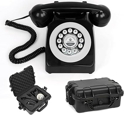 Audio Guest Book Wedding Phone Audio GuestBook with Flight Case, Record Customized Audio Messages Guest Book for Parties Weddings Birthdays Rentals Confessions Special Occasions