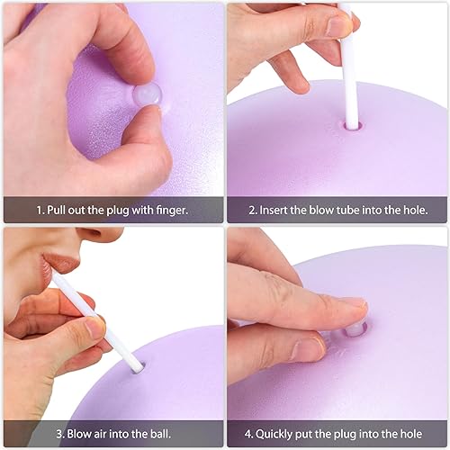 Miniatura 6 de Cikyner Pelota de pilates suave, pequeña pelota de ejercicio de 9.1-9.8 in, mini pelota de gimnasio con popote inflable, adecuada para pilates,