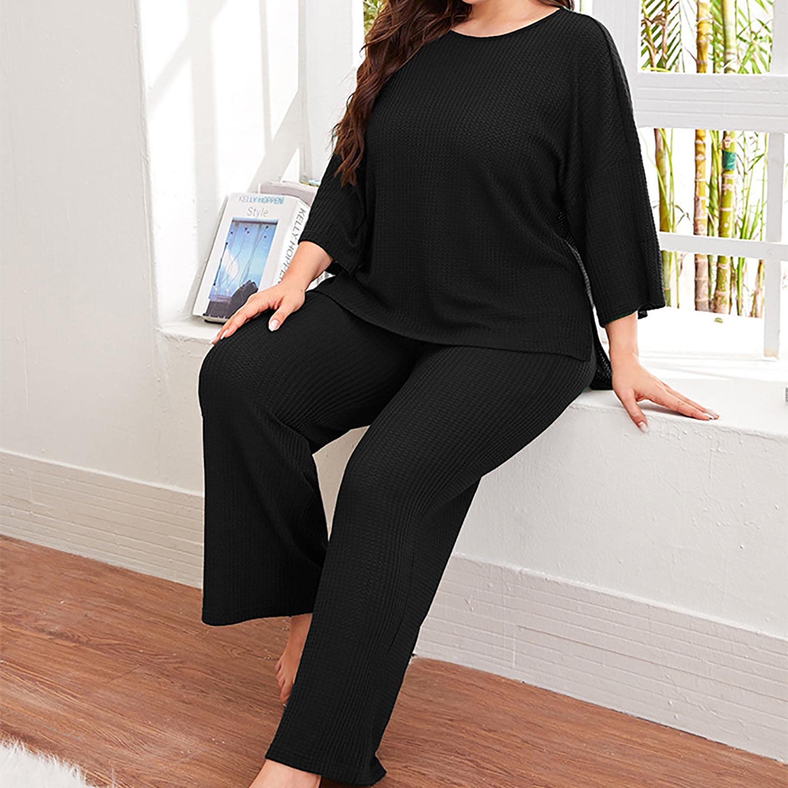 Pyjamas Pyjama Set pour Femmes, Ensembles de Pyjama Deux Pièces, Hauts et Pantalons à Manches Longues, Vêtements de Nuit, Vêtements de Nuit