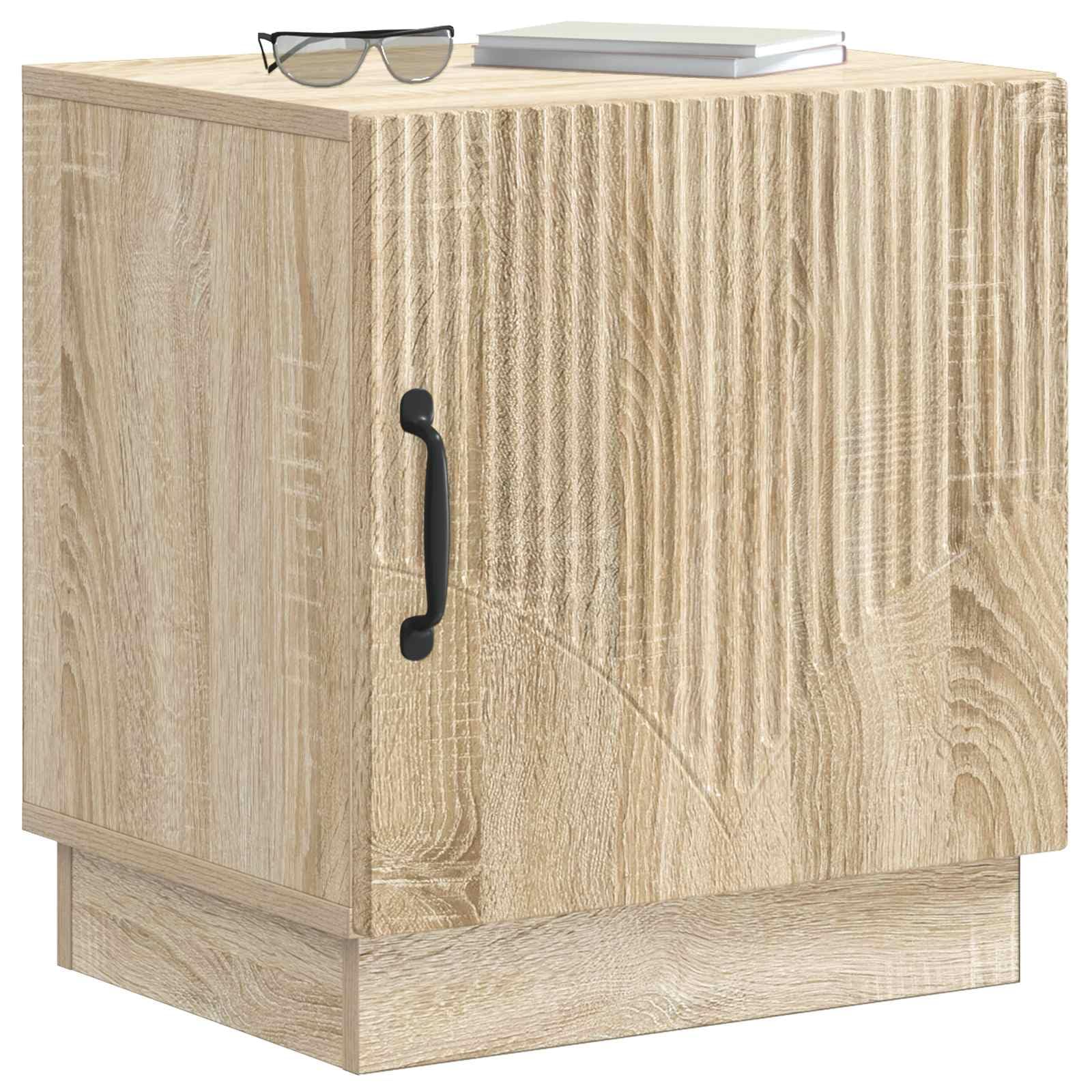 Table de nuit avec grand rangement vidaXL en bois robuste et format compact de 47 cm