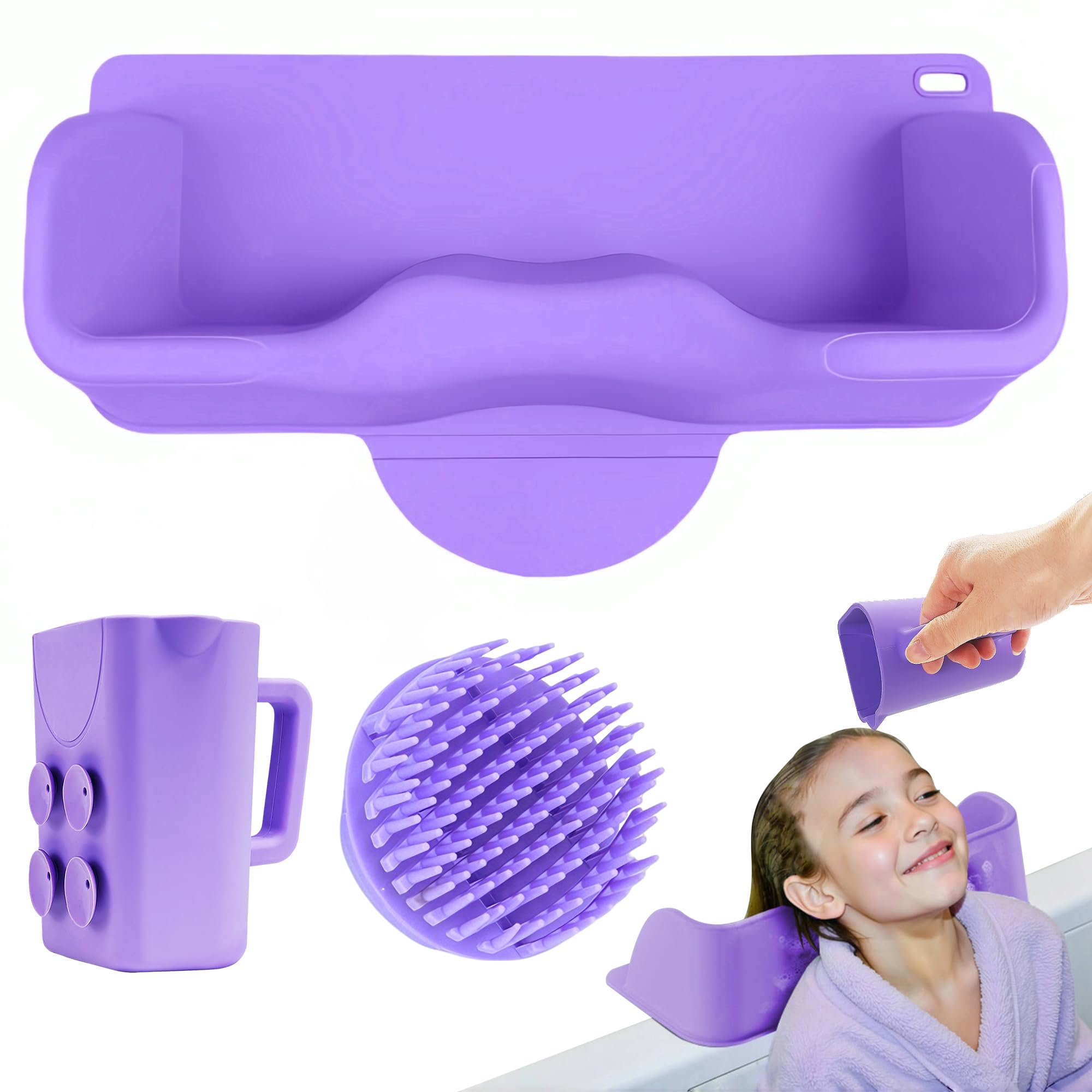 Photo 1 of EASICUTI Portable Hair Washing Station - Purple