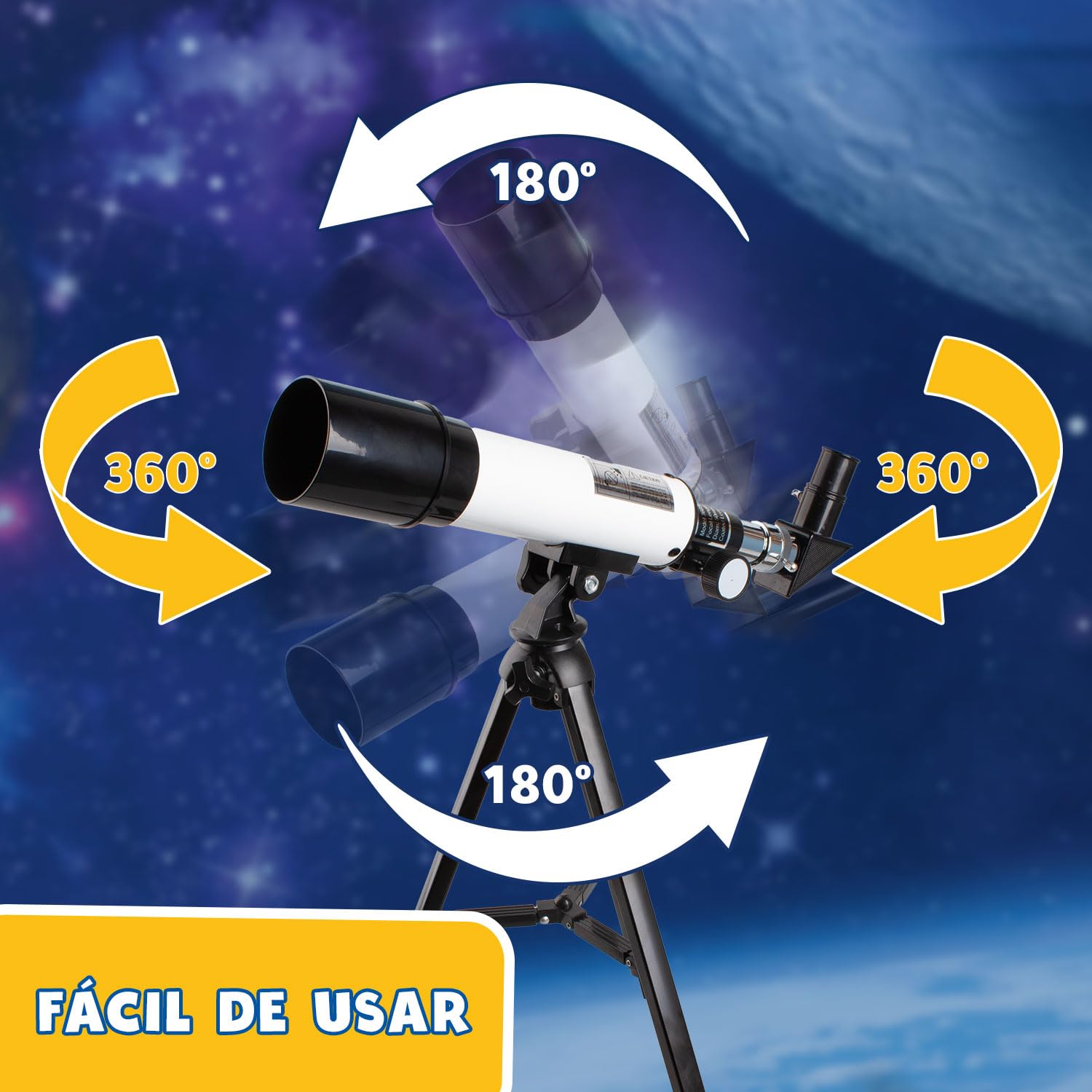 Party town Big Minds - Telescopio para Niños con App Educativa | Telescopio Astronómico Y Terrestre | Regalos Comunion Niño | Regalos para Niños 8 Años O Más