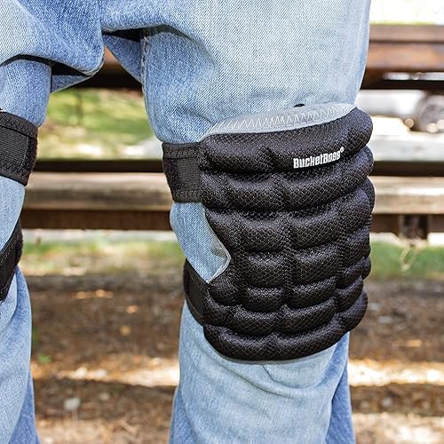 Miniatura 13 de Bucket Boss - Rodilleras de béisbol utilitarias, rodilleras protectoras (BB1), color negro