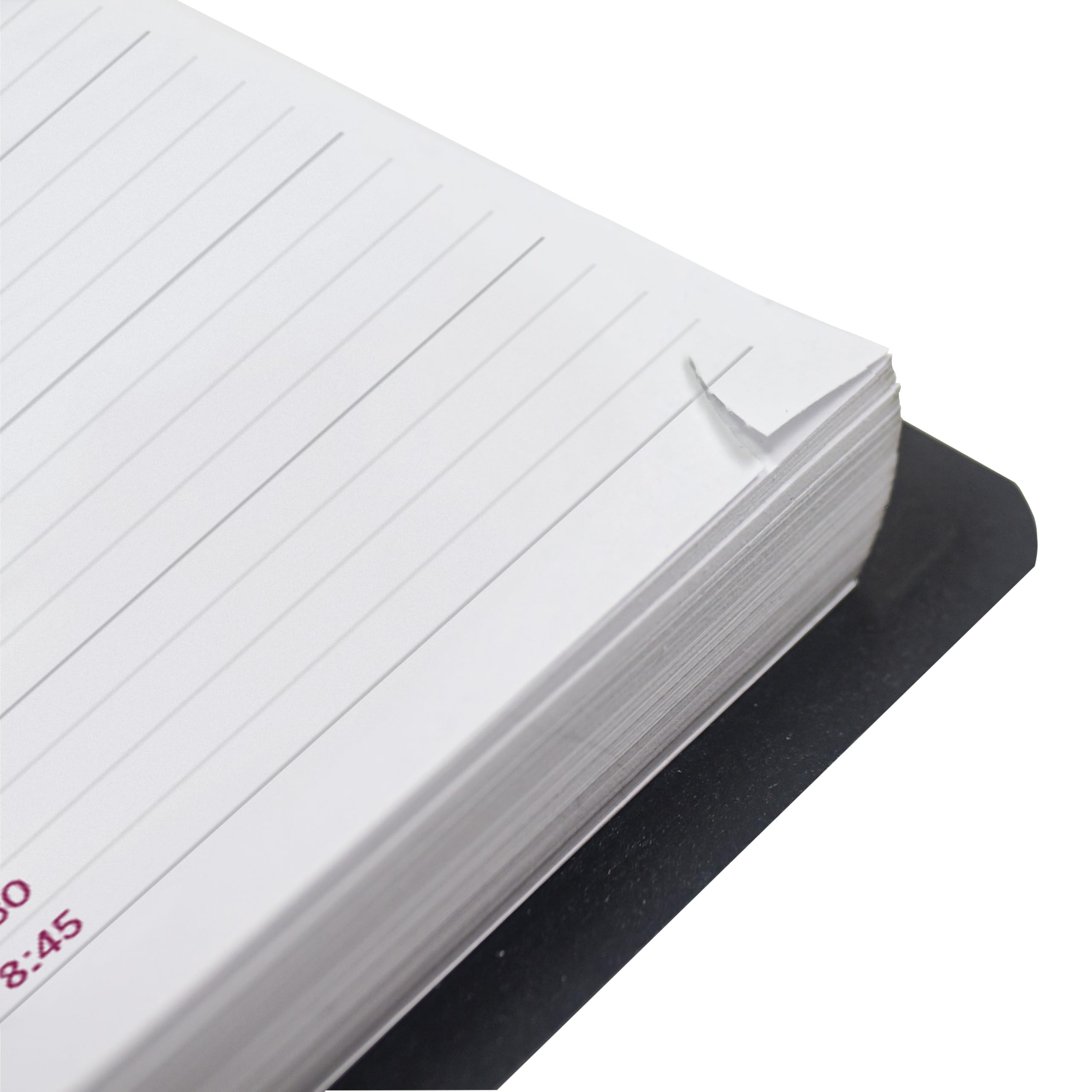 Brownline® Essential CB960.BLK - Agenda giornaliera professionale per quattro persone, 12 mesi, da gennaio a dicembre, rilegatura a doppio filo, 27,9 x 21,6 cm, colore: nero
