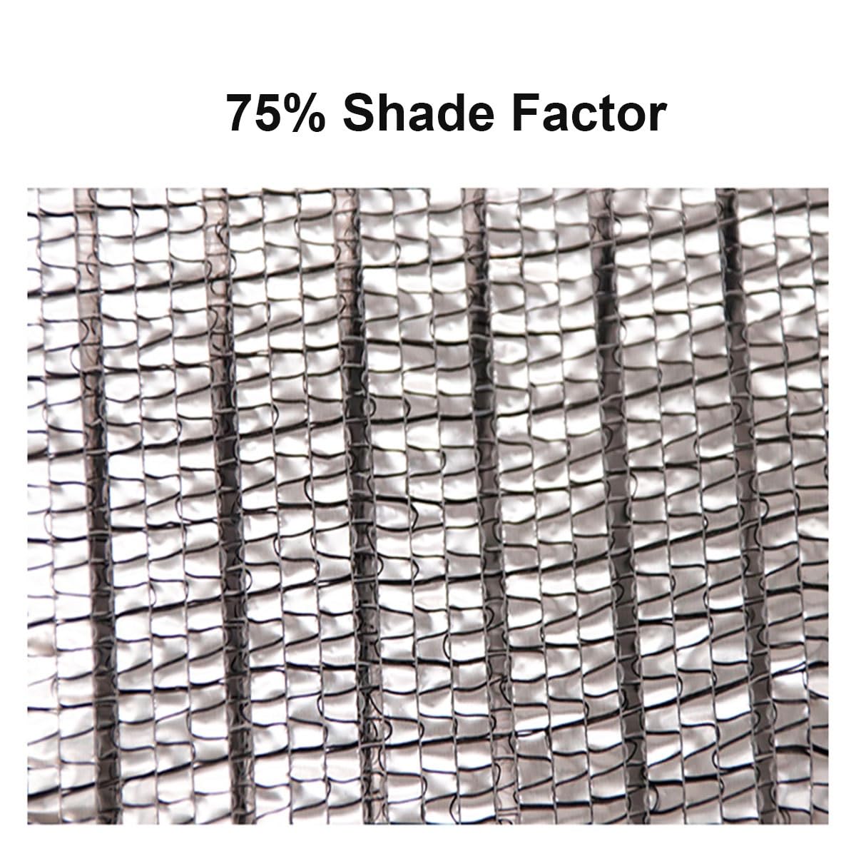 Aluminet Sun e Cloth 75% protección UV con ojales, lona de malla resistente al desgarro para jardín, invernadero, patio y perrera, red de protección solar de 6 x 14 m