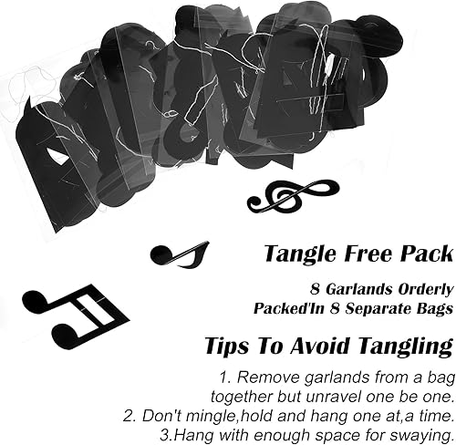 Miniatura 4 de Decoraciones de fiesta temática musical, 8 piezas de notas musicales, decoración musical para aula, decoración de fiesta de rock and roll,