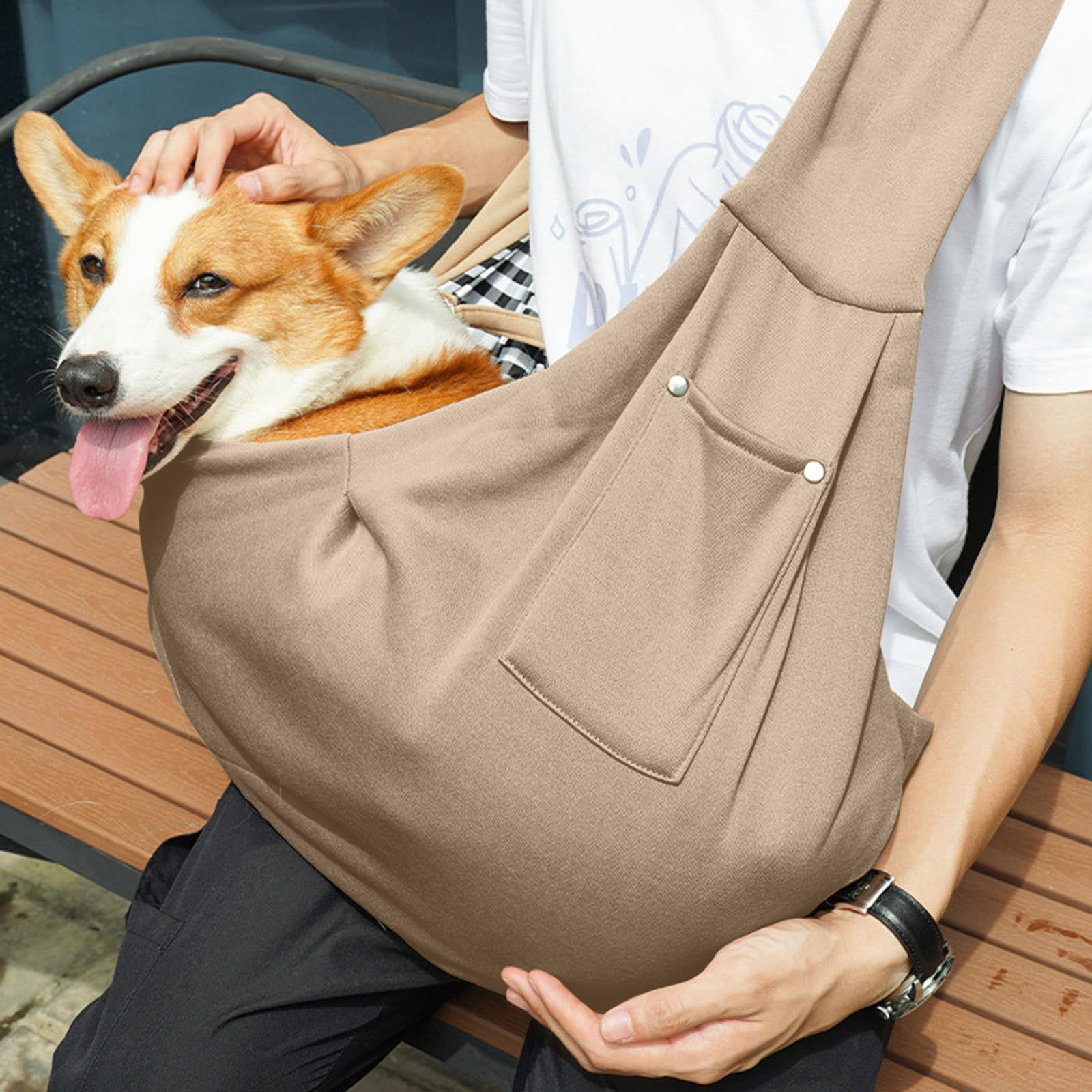 犬猫 ペットキャリー・スリングバッグL 15kgまで Amazon.co.jp: ペットスリング キャリーバッグ 犬猫兼用（中型犬用
