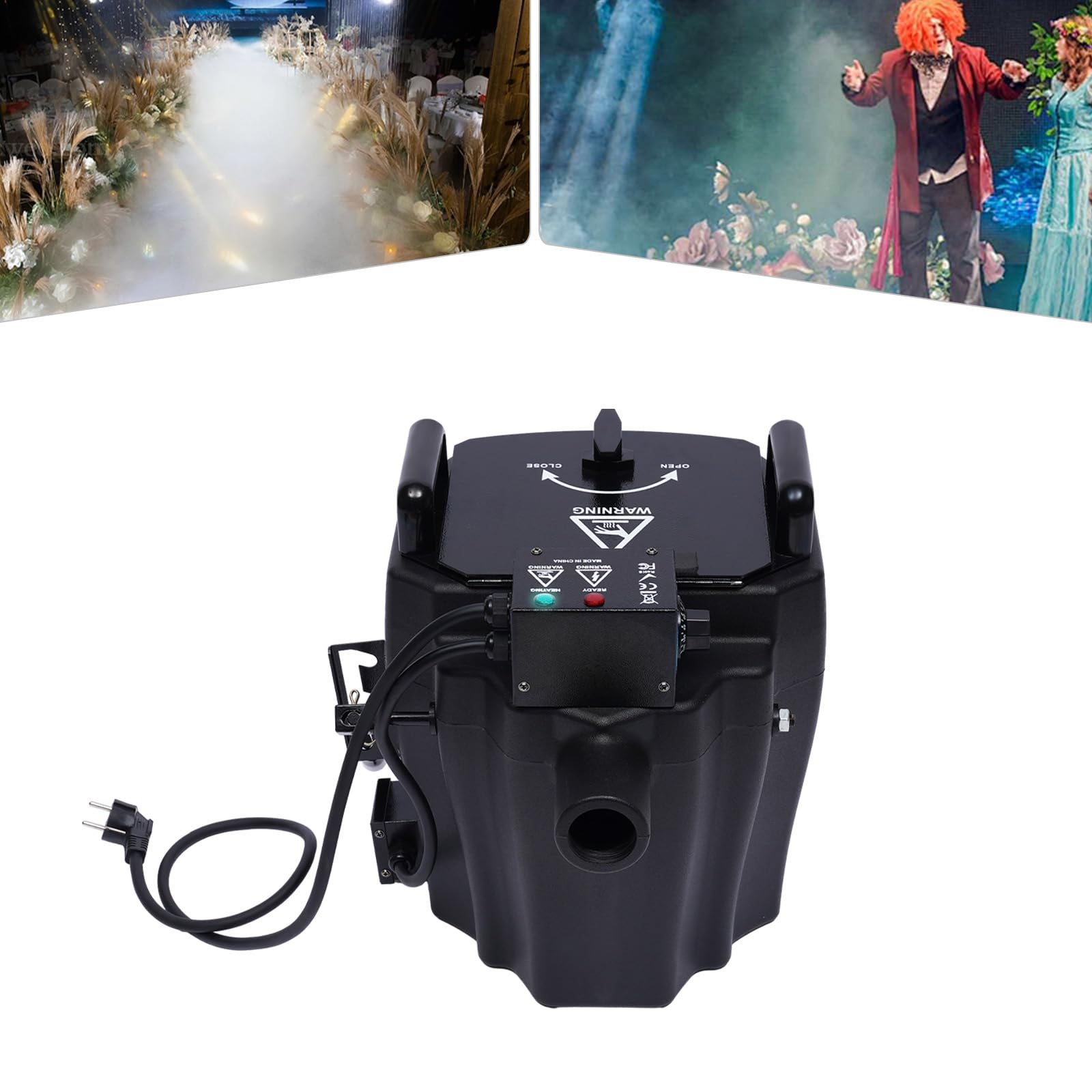 Trockeneis Nebelmaschine, 3500W Boden Nebelmaschine, 220V 50Hz Trockeneis Maschine Trockeneis Rauchmaschine, Professioneller Nebelgenerator, Bühneneffekt Maschine mit Rohren, für Bühne Konzert Event